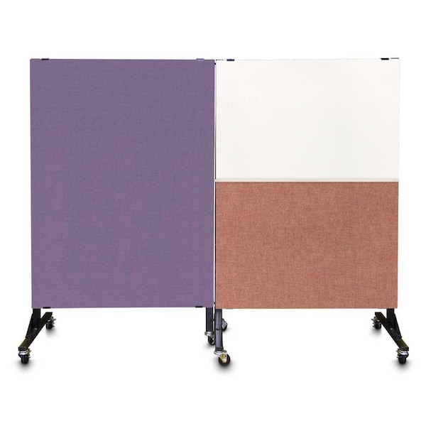 Enclosed Corkboard, 3 Door, 96"x48", 4" Fra, UV3427-BLACK-CLOUD